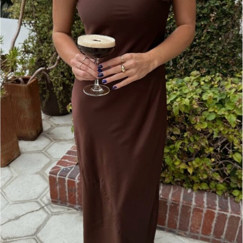 Show Me Your MuMu Brown Sheath Maxi Dress